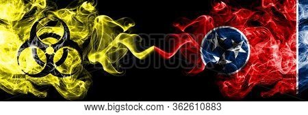 Quarantine In United States Of America Tennessee State. Coronavirus Covid-19 Lockdown. Smoky Mystic 