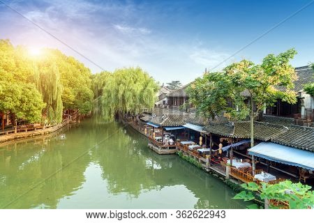 Zhouzhuang, China Is A Famous Water Town In The Suzhou Area. There Are Many Ancient Towns In The Sou