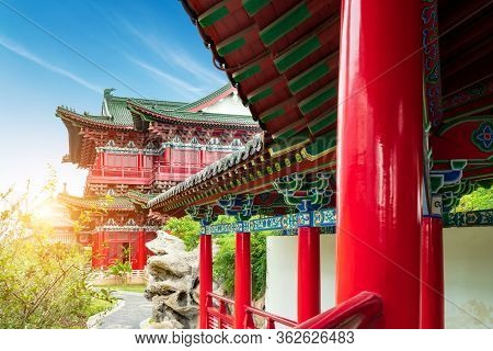 Tengwang Pavilion Ancient Buildings, 1400 Years Ago, Nanchang, China.