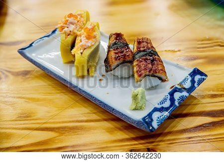 Sushi Freshwater Eel Grilled. Japanese Food For Healthy. Unagi Sushi, Premium Sushi Menu. Image For 