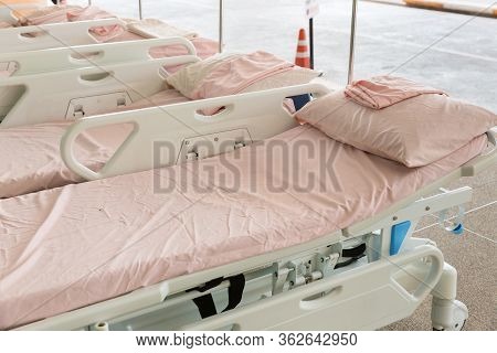 Empty Bed In The Hospital Emergency Department . Deluxe Private Ward. Equipped Hospital Room. Image 