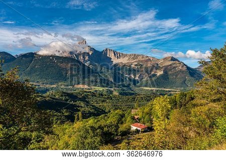 Landscape View At Saint Baudille Et Pipet, Local Authorities Association Of Trieves In Vercors, Fren