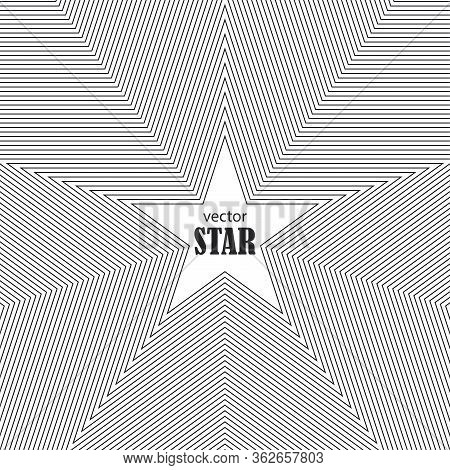 Star Striped Abstract Background. Popularity Concept. Vector Illustration