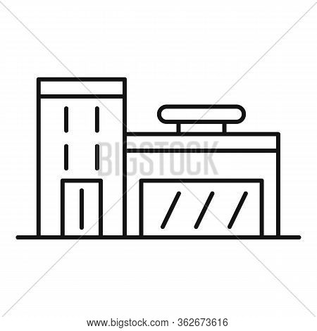Exhibition Center Store Icon. Outline Exhibition Center Store Vector Icon For Web Design Isolated On