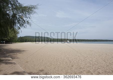 Movement And Flowing Of Wave Water In The Sea At Samila Beach In Songkhla, Thailand