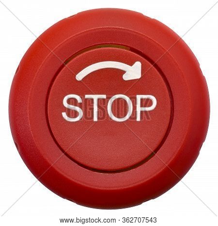 Frontal Shot Of A Red Kill Switch In White Back