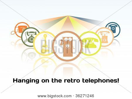 Begrebet de gamle telefon ikoner