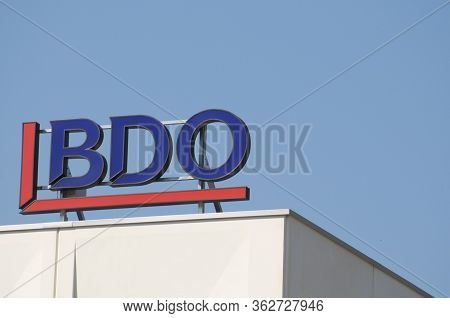 Lamone, Ticino, Switzerland - 23rd April 2020 : Bdo Logo Hanging On A Building In Switzerland. Bdo I
