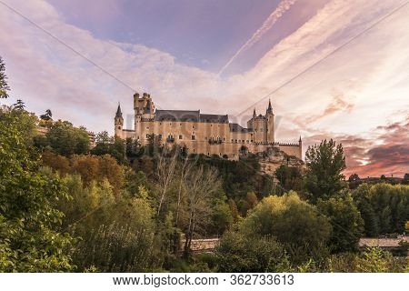 The Famous Alcázar De Segovia, One Of The Best Preserved Castles In Spain