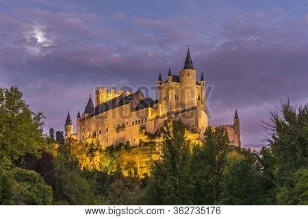 The Famous Alcázar De Segovia, One Of The Best Preserved Castles In Spain