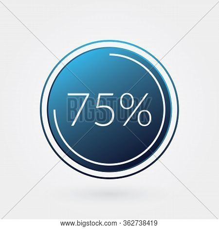 75 Percent Circle Vector & Photo (Free Trial) | Bigstock
