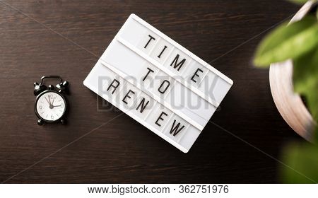Business Agreement Partnership. Time To Renew, Business