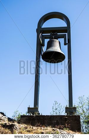 Bell In The Famous Sightseeing Tsarevets Fortress, Veliko Tarnovo, Bulgaria.