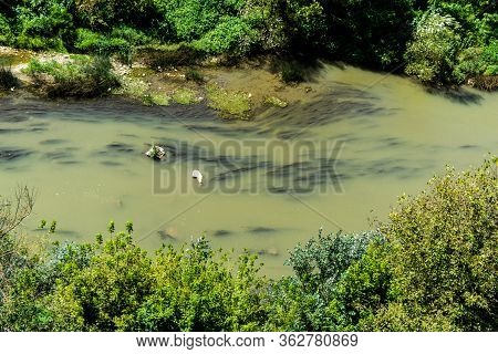 Yantra River Near The Tsarevets Fortress, Veliko Tarnovo, Bulgaria.