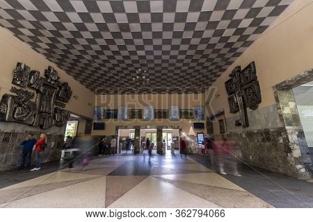 Truskavets, Lviv Region, Ukraine, May 24, 2019, Mineral Water Pump Room In The City