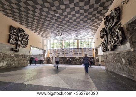 Truskavets, Lviv Region, Ukraine, May 24, 2019, Mineral Water Pump Room In The City