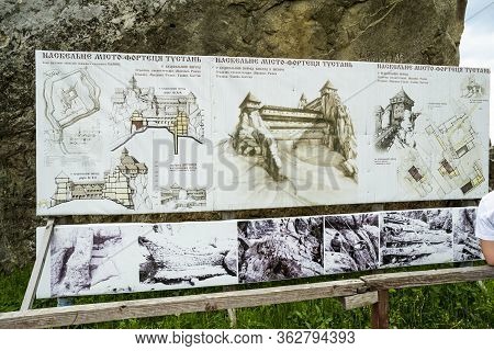 Urich village,  Lviv Region, Ukraine, May 26, 2019, museum Tustan fortress, Truskavets,