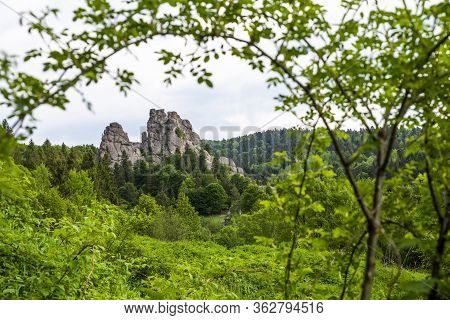 Urich village,  Lviv Region, Ukraine, May 26, 2019, museum Tustan fortress, Truskavets,