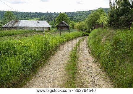 Urich Village,  Lviv Region, Ukraine, May 26, 2019, Museum Tustan Fortress, Truskavets,