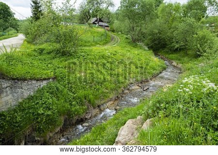 Urich Village,  Lviv Region, Ukraine, May 26, 2019, Museum Tustan Fortress, Truskavets,