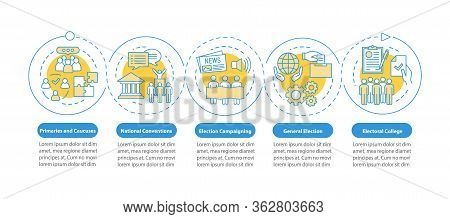 Election Day Vector Infographic Template. Business Presentation Design Elements. Data Visualization 