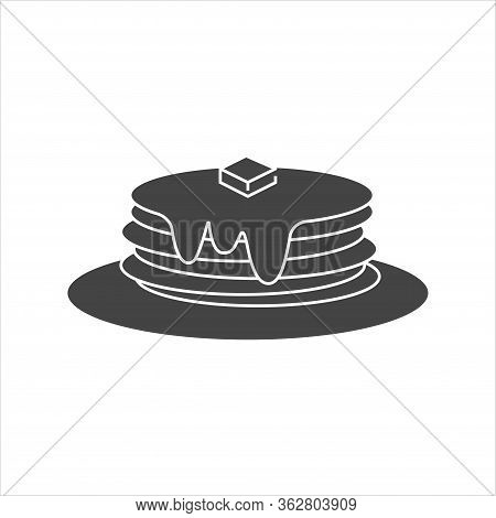 Pancake Vector Icon On White Isolated Background.