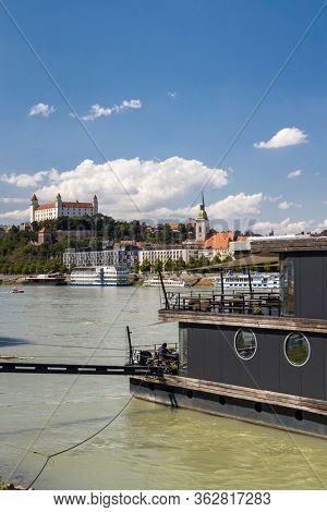 Bratislava castle and Danube river, Slovakia