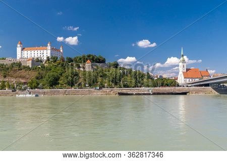 Bratislava castle and Danube river, Slovakia
