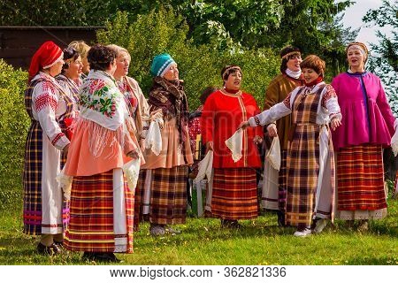 Petrozavodsk, Russia-september 15th,2019: Folk Ensemble Of Russian Song 
