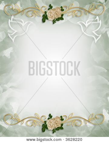 Wesele wiktoriański róże zaproszenie szablon