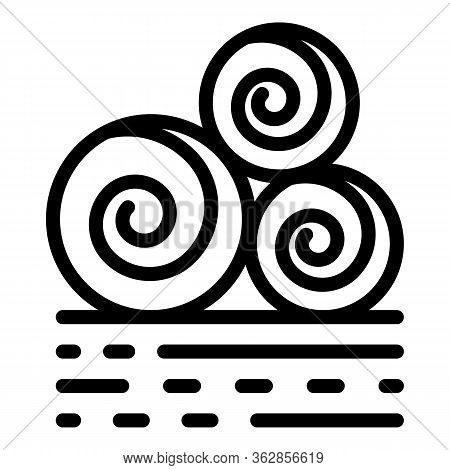 Farm Plant Roll Icon. Outline Farm Plant Roll Vector Icon For Web Design Isolated On White Backgroun