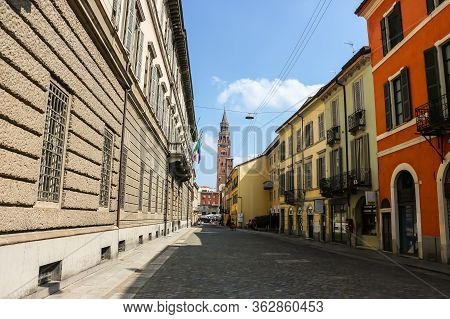 Cremona, Italy - Circa September 2018. Beautiful Streets Of Cremona In Sunny Day.