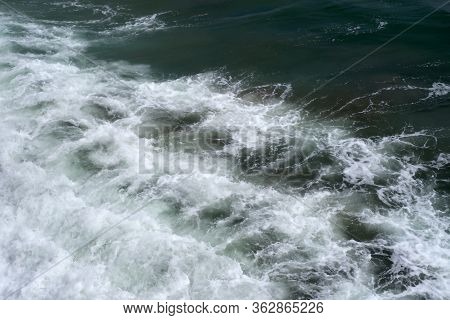 The Surface Of The Water In The Pacific Ocean. The Waves.
Background For Web Design.