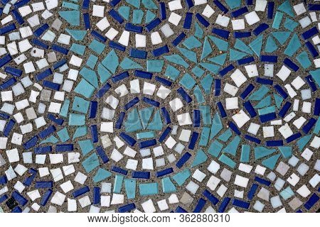 Decorative Ceramic Tiles On The Wall Of The Building
Background For Web Design.