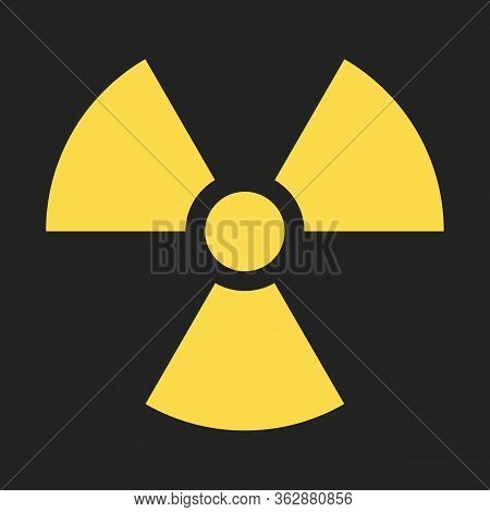 Radiaction Symbol. Caution Radioactive Danger Sign. Radiaction Icon Design Template On Isolated Back
