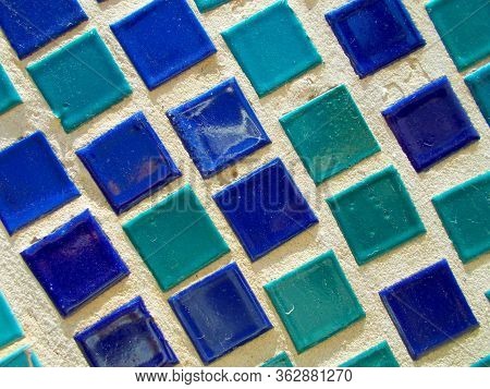 Decorative Ceramic Tiles On The Wall Of The Building
Background For Web Design.