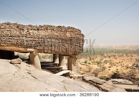 Toguna In A Dogon Village, Mali, Africa.