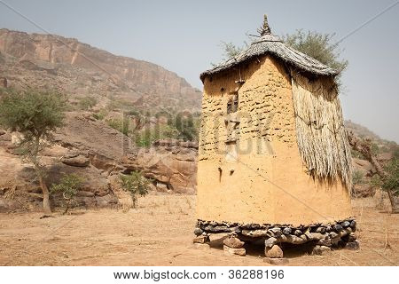 Granary In A Dogon Village, Mali, Africa.