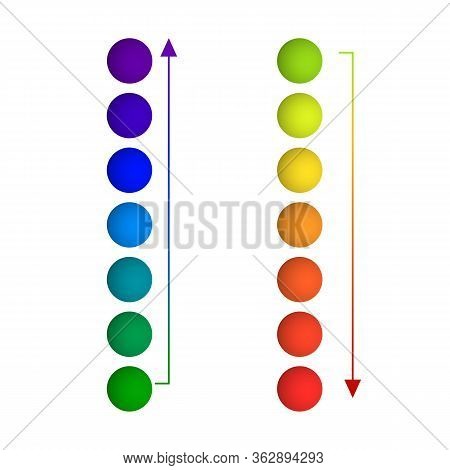 Vector Gaphic Design Elements Isoalted On White Background, Rainbow Gradient Colors, Circle Shapes, 