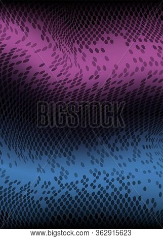 Dark, Abstract Background. Blue And Lilac Waves With Circles And Ovals. Background
Posters And Banne