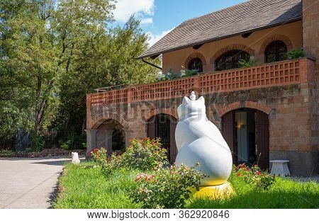 Rome, Italy - August 20, 2017:  Villa Torlonia, Detail View Of The Casina Delle Civette (cottage Of 
