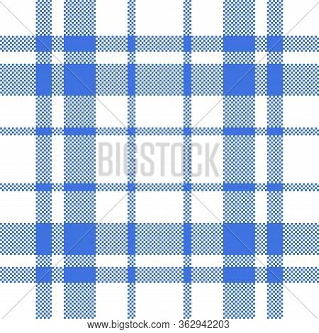 Pixel Background Vector Design. Modern Seamless Pattern Plaid. Square Texture Fabric. Tartan Scottis