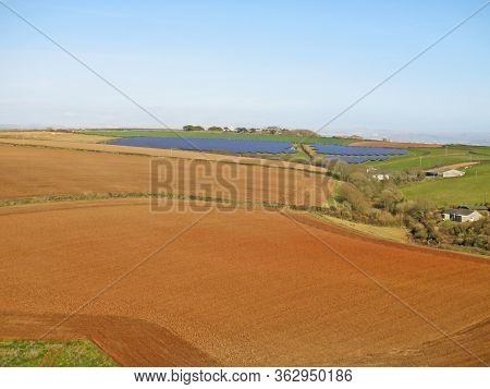 Solar Farm On The Rame Peninsular, Cornwall