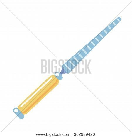 Rasp File Cartoon Icon Isolated On White Background. Flat Coarse Form Of File For Coarsely Shaping W
