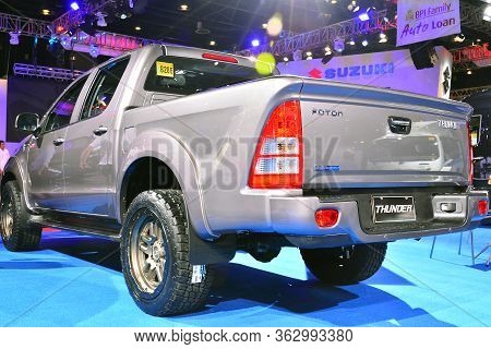 Pasay, Ph - April 7 - Foton Thunder Pick Up At Manila International Auto Show On April 7, 2018 In Pa