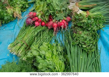 Leaf Vegetables, Also Called Leafy Greens, Salad Greens,vegetable Greens, Or Simply Greens, Are Plan