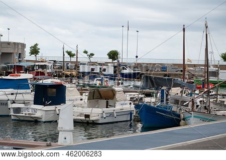 Cambrils, Spain : 2022 September 10 : The Torre Del Port Is An Icon Of Cambrils, Located In Front Of