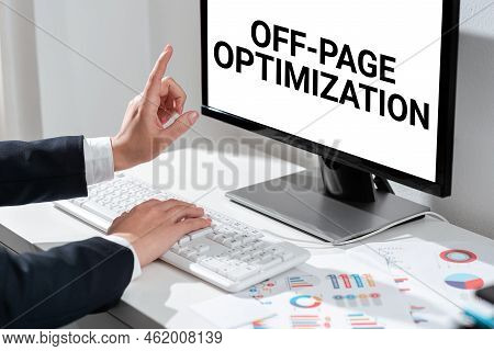 Inspiration Showing Sign Off Page Optimization. Business Concept Website External Process Promotiona