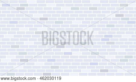Brick Wall Seamless Pattern. Gray Brickwork Repeating Texture. Bricks Masonry Background. Vector.