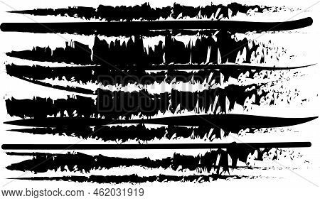 Hand Drawn Doodle Abstract Pattern In Black And White Style, Texture Background. Figures Shape Of Gr
